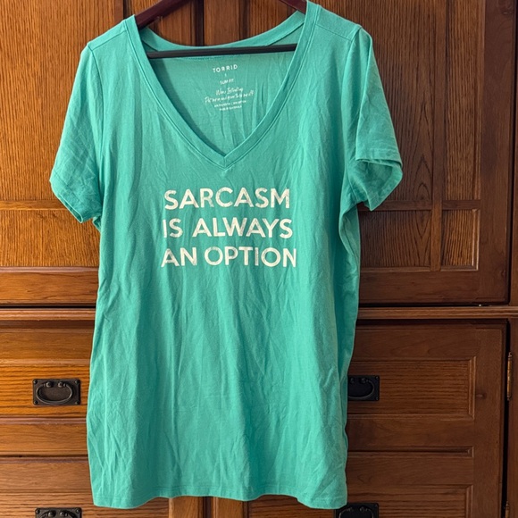 EUC Size 1 Torrid Graphic Tees Set - Aqua and Navy 2 shirts for 1 price! - Picture 6 of 7